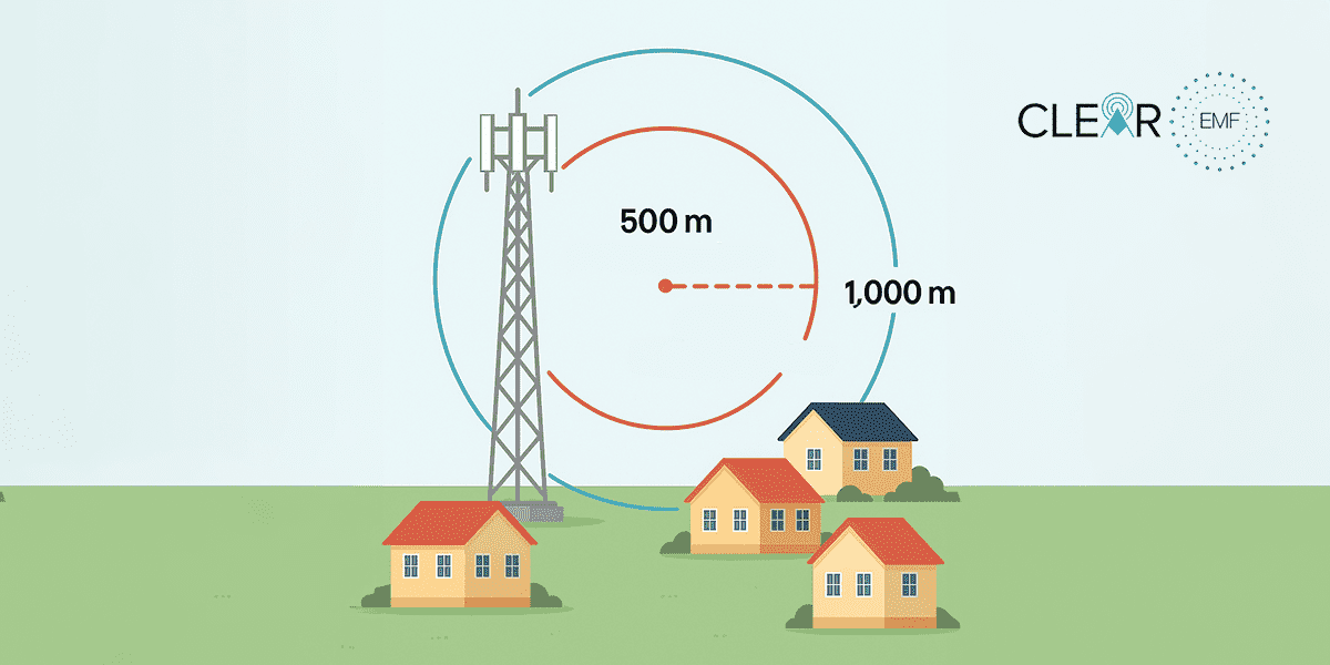 How far is safe to live from a cell phone tower – EMF study comparison Safe distance from cell phone tower based on EMF research studies
