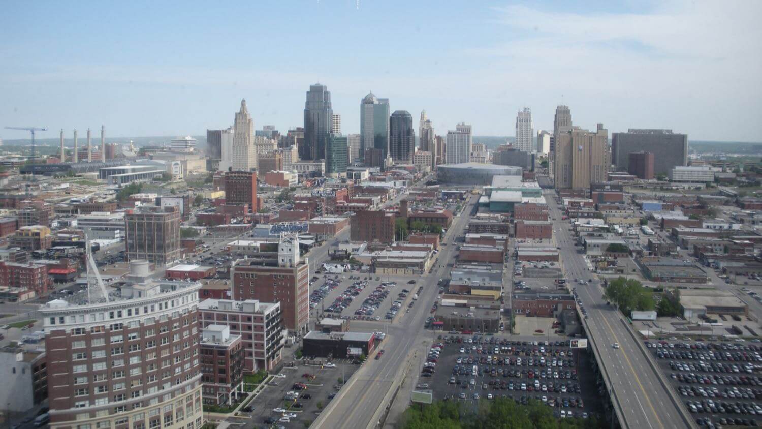 The downtown Kansas City, Missouri skyline by day — EMF radiation testing and shielding help for Kansas City homes