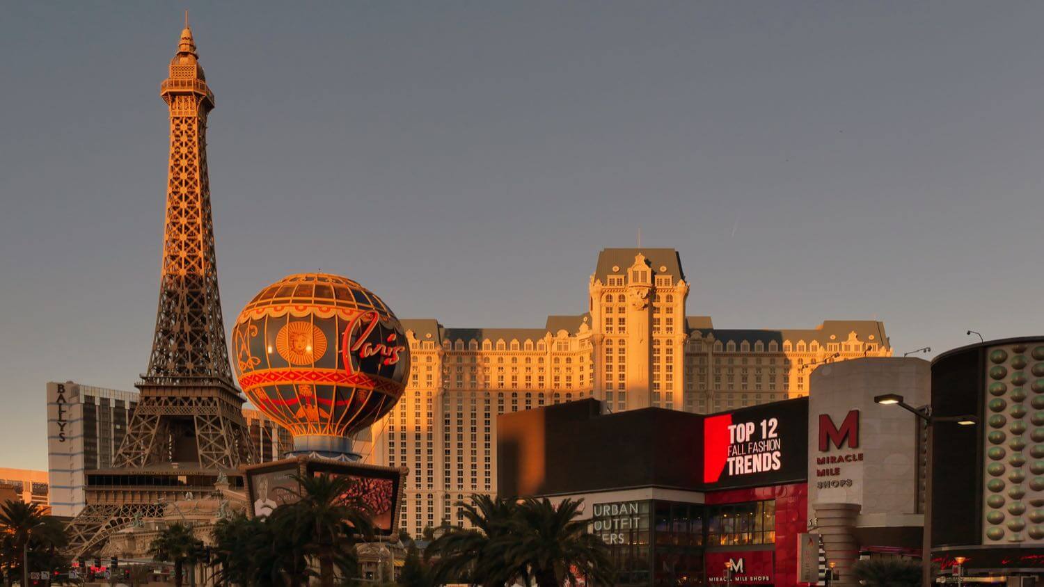 Las Vegas, Nevada Strip skyline at dusk &mdash; EMF radiation testing and shielding help for Las Vegas homes
