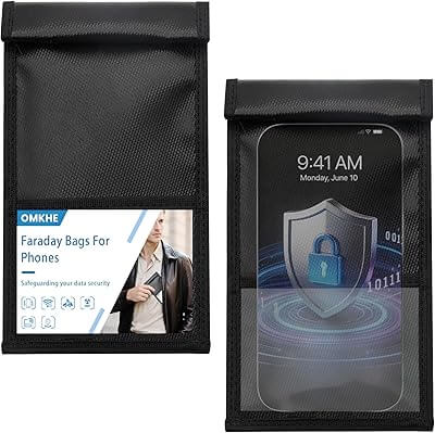 OMKHE 2 Pack Military Grade Faraday Bags for…