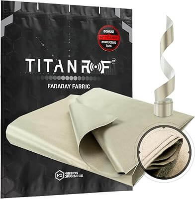 Mission Darkness TitanRF Faraday Fabric Kit 1 Yard…